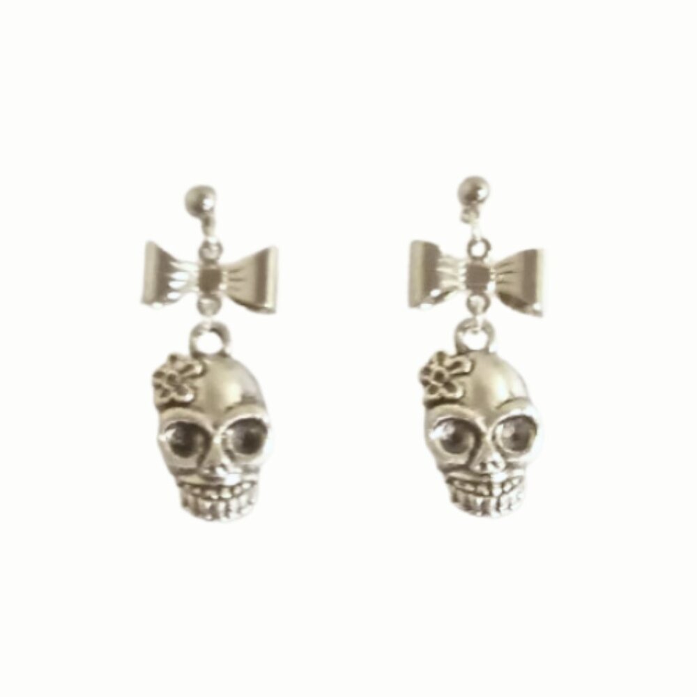 Sugar Skull Dia De Los Muertos Earrings